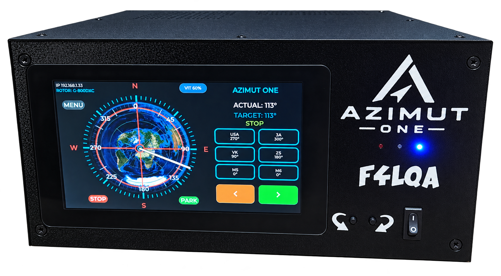 Pupitre standard Azimut One avec écran tactile intégré, vue de face