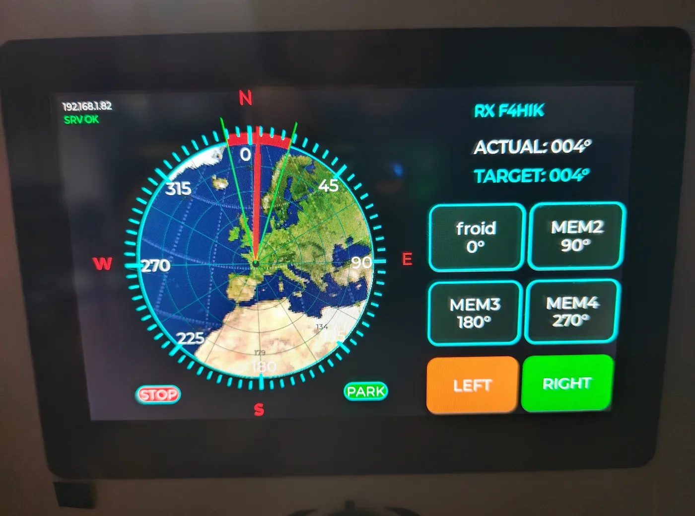 Pupitre rotor Azimut One F4HIK